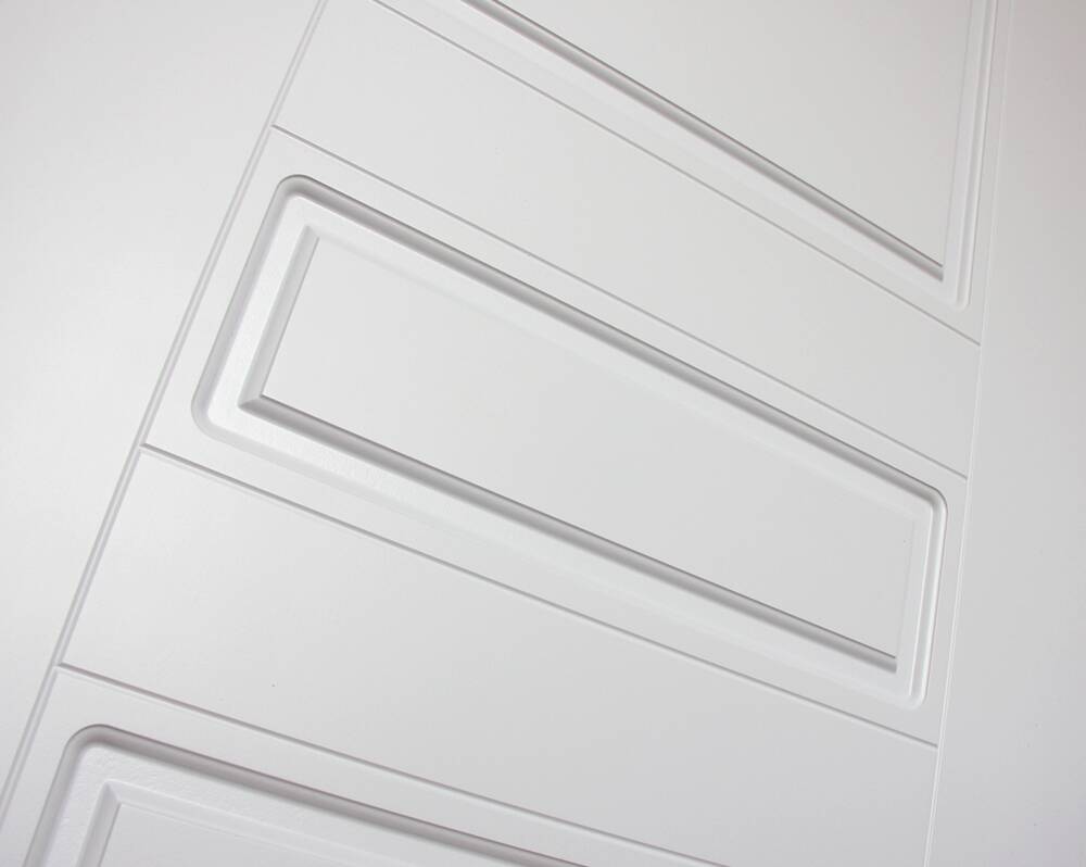 Входная дверь CLASSIC шагрень черная 03 - Белый софт фото 2