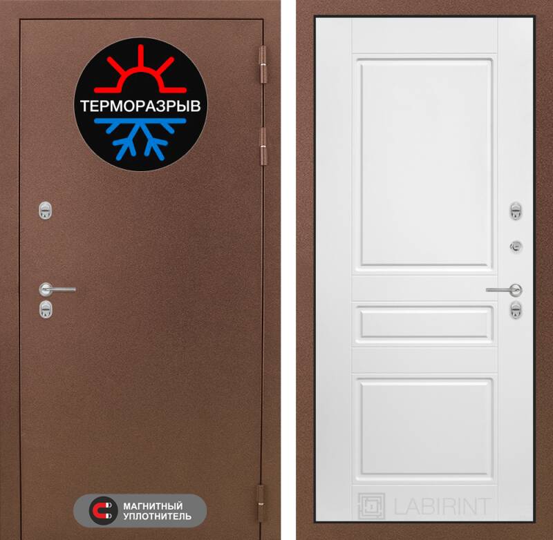 Входная дверь Термо Магнит 03 - Белый софт
