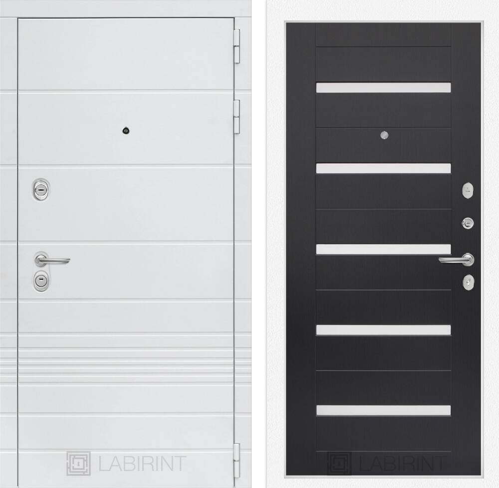 Входная дверь Трендо 01 - Венге, стекло белое