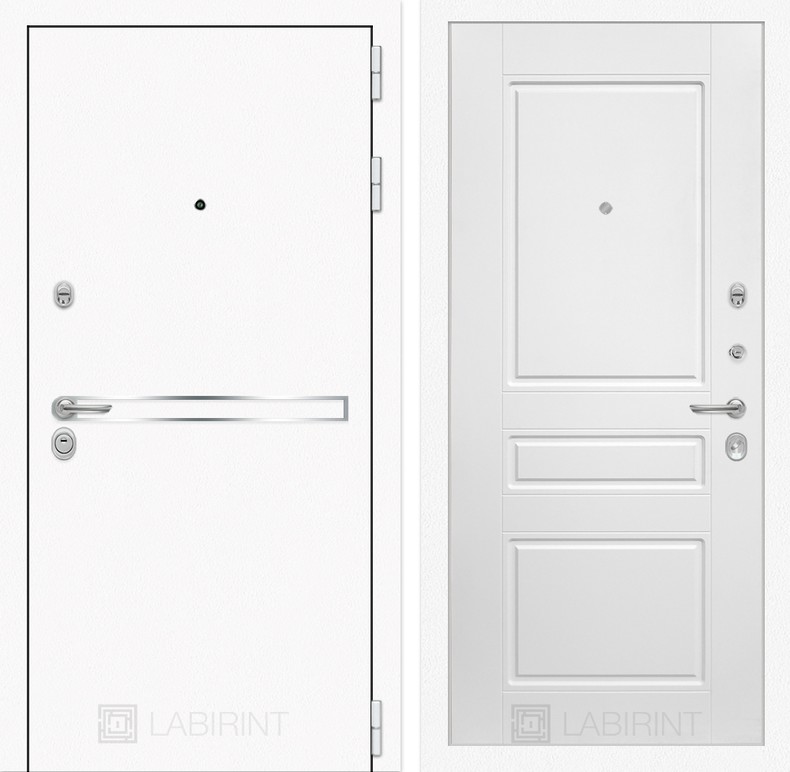 Входная дверь Лайн WHITE 03 - Белый софт