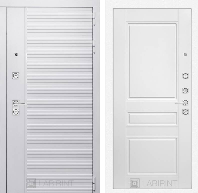 Входная дверь PIANO WHITE 03 - Белый софт 880х2050 правая/левая