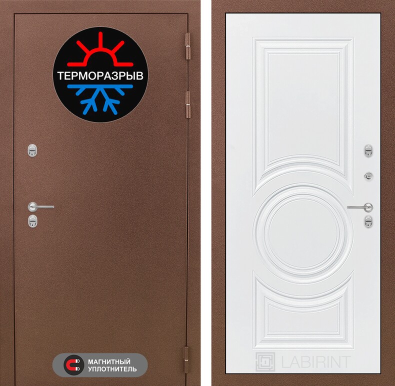 Входная дверь Термо Магнит 23 - Белый софт