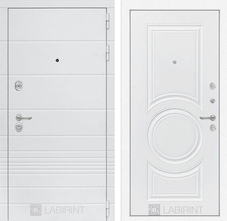Входная дверь Трендо 23 - Белый софт 880х2050 левая