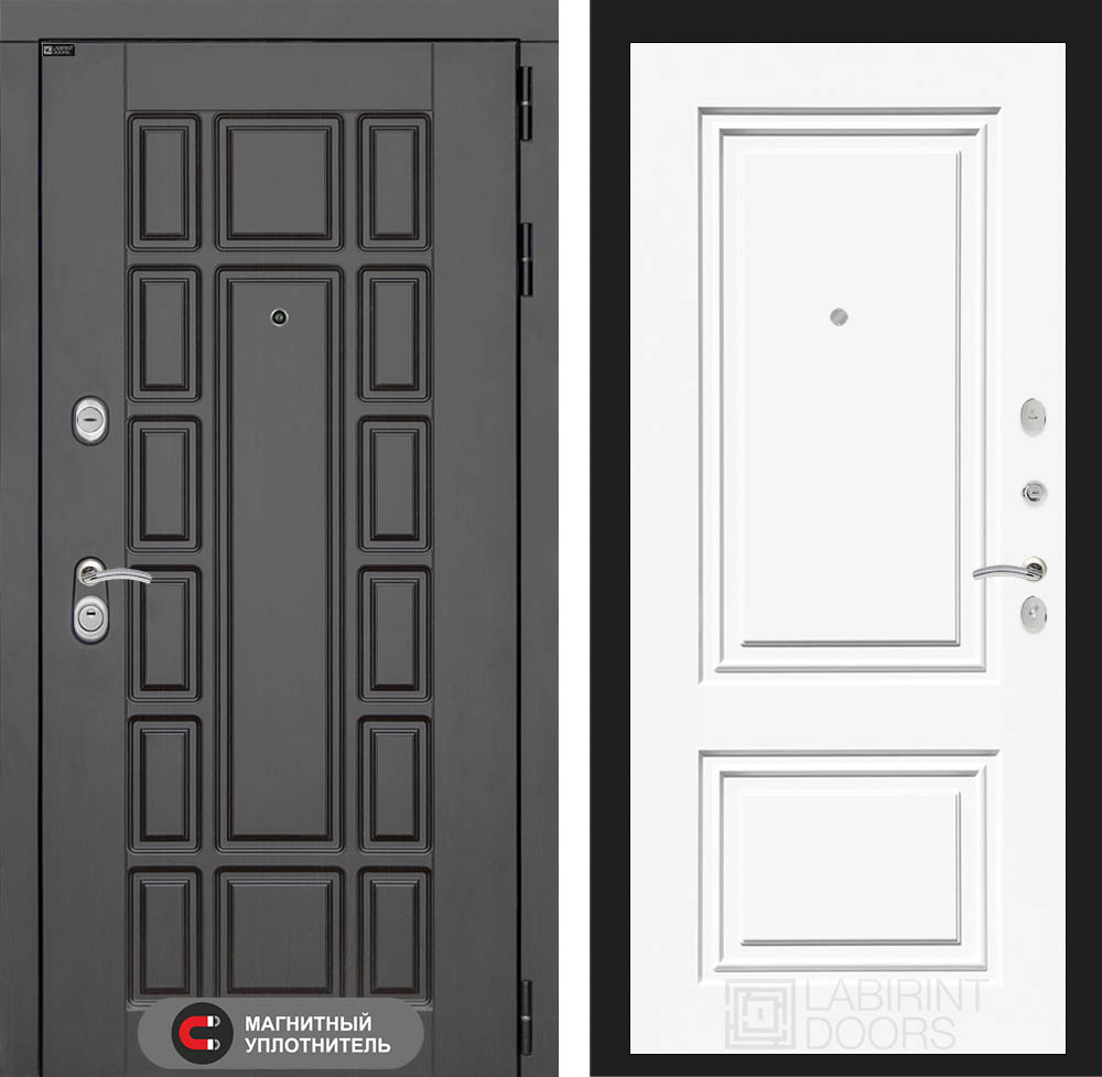 Входная дверь Нью-Йорк 26 - Эмаль RAL 9003 - Image 1