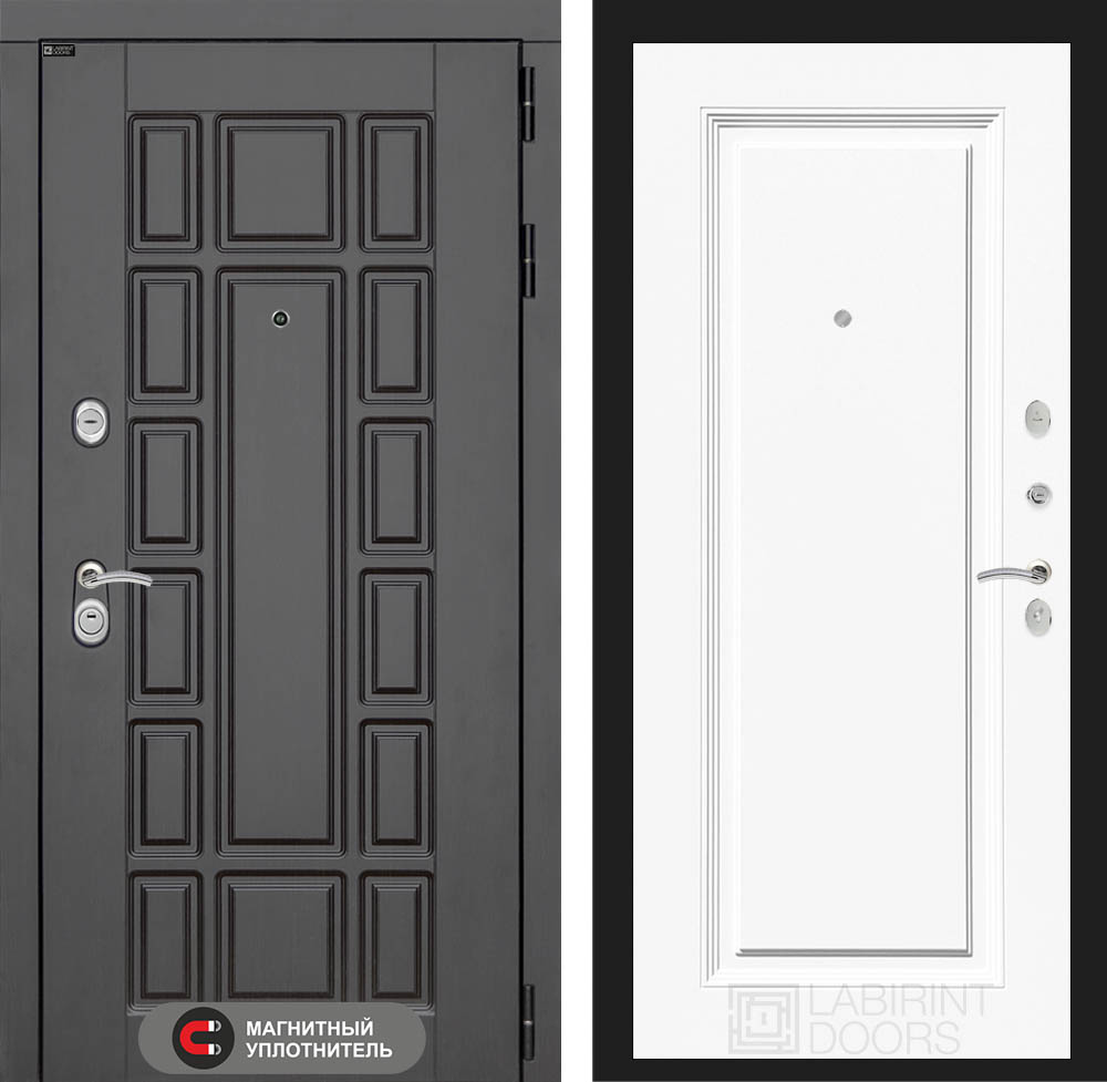 Входная дверь Нью-Йорк 27 - Эмаль RAL 9003 - Image 1
