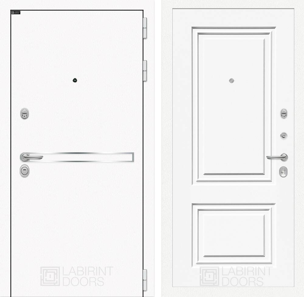 Входная дверь Лайн WHITE 26 - Эмаль RAL 9003