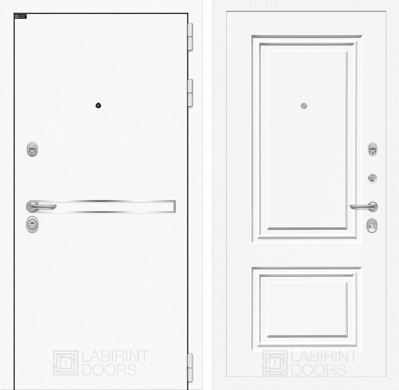 Входная дверь Лайн WHITE 26 - Эмаль RAL 9003