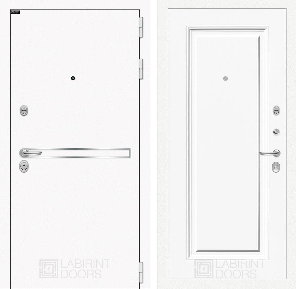 Входная дверь Лайн WHITE 27 - Эмаль RAL 9003