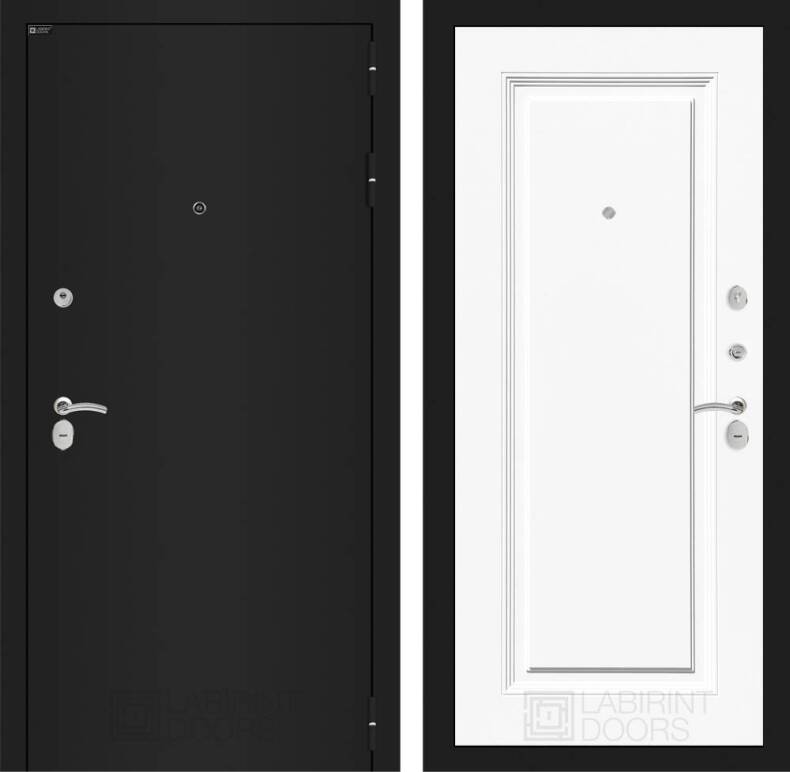 Входная дверь CLASSIC шагрень черная 27 - Эмаль RAL 9003