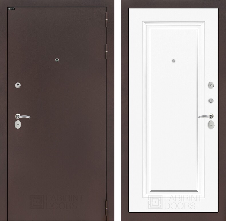 Входная дверь CLASSIC антик медный 27 - Эмаль RAL 9003
