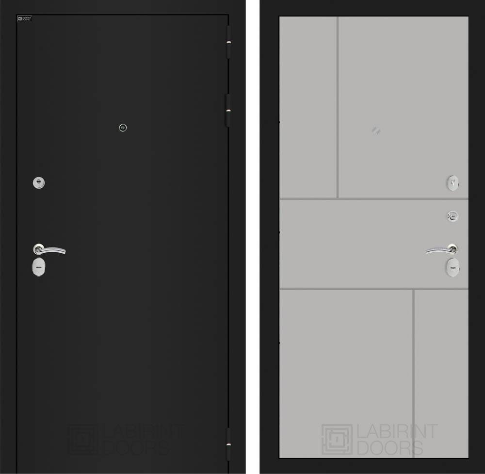 Входная дверь CLASSIC шагрень черная 21 - Грей софт