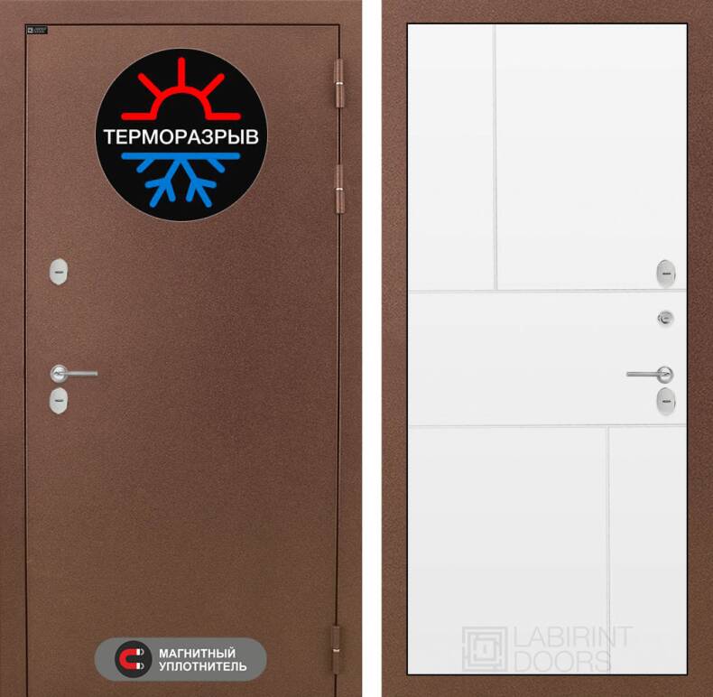 Входная дверь Термо Магнит 21 - Белый софт
