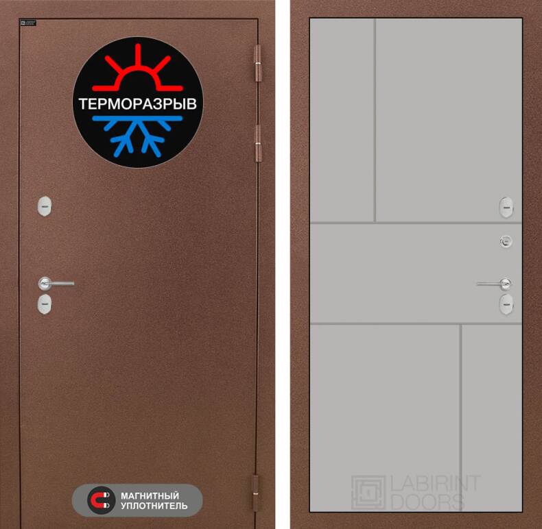Входная дверь Термо Магнит 21 - Грей софт