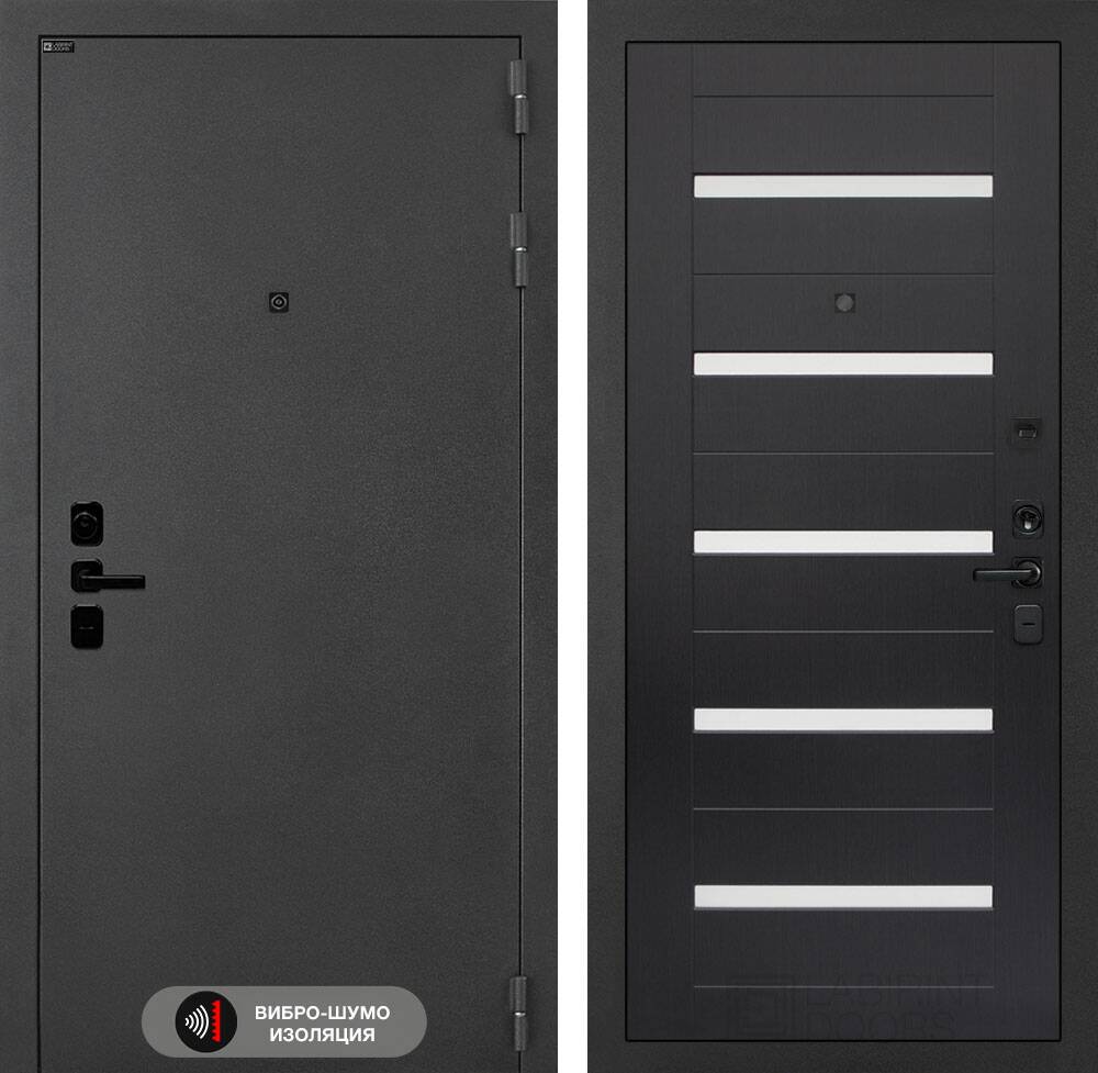 Входная дверь ACUSTICLAB01 - Венге, стекло белое