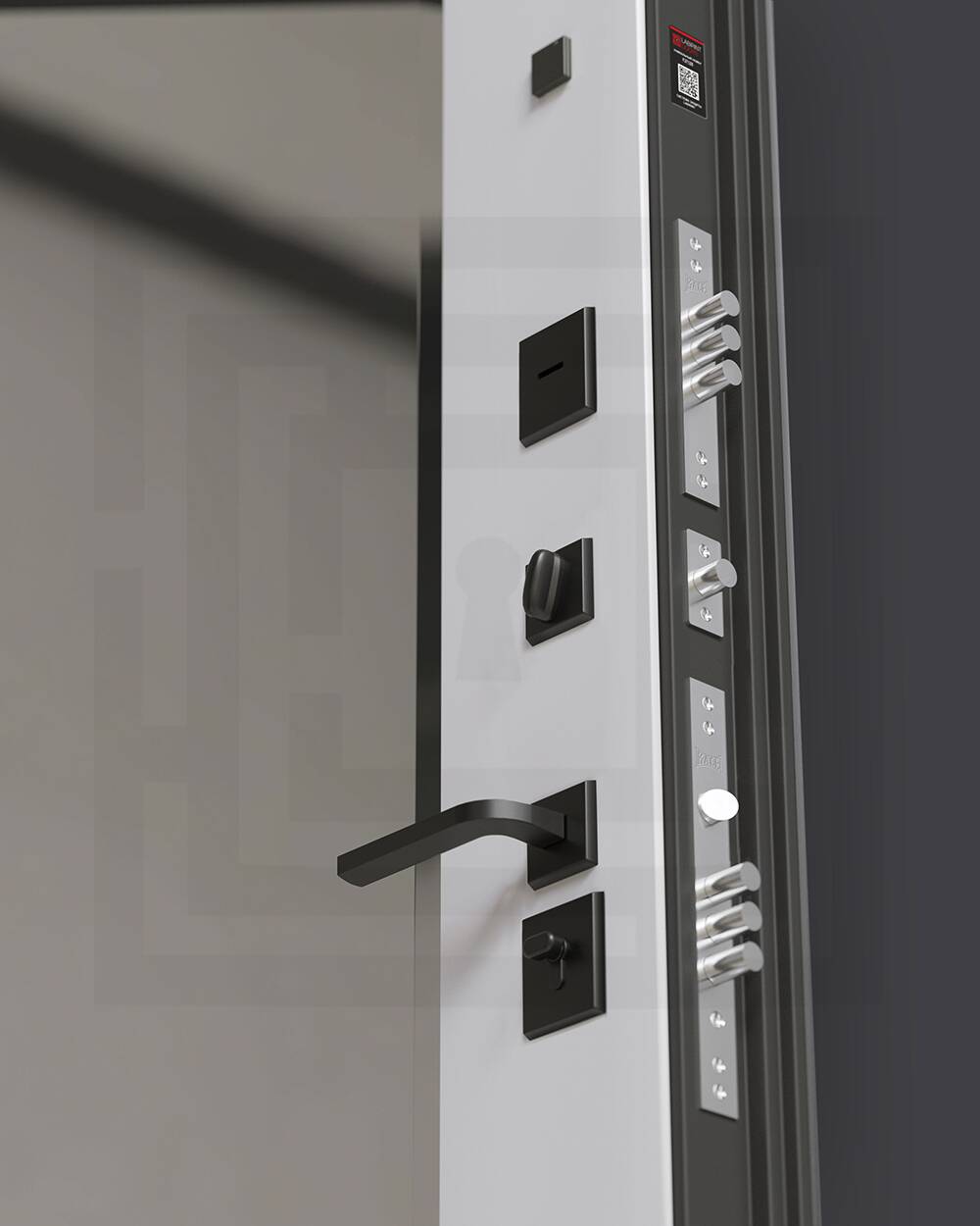 Входная дверь CARBON с зеркалом Панорама - Белый софт фото 3