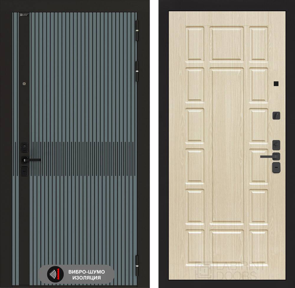 Входная дверь ISSIDA 12 - Беленый дуб