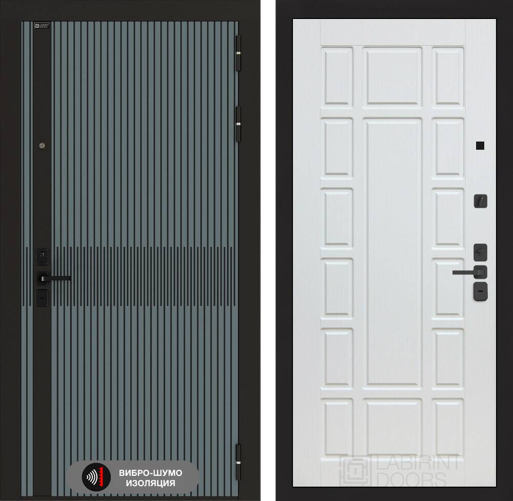 Входная дверь ISSIDA 12 - Белое дерево