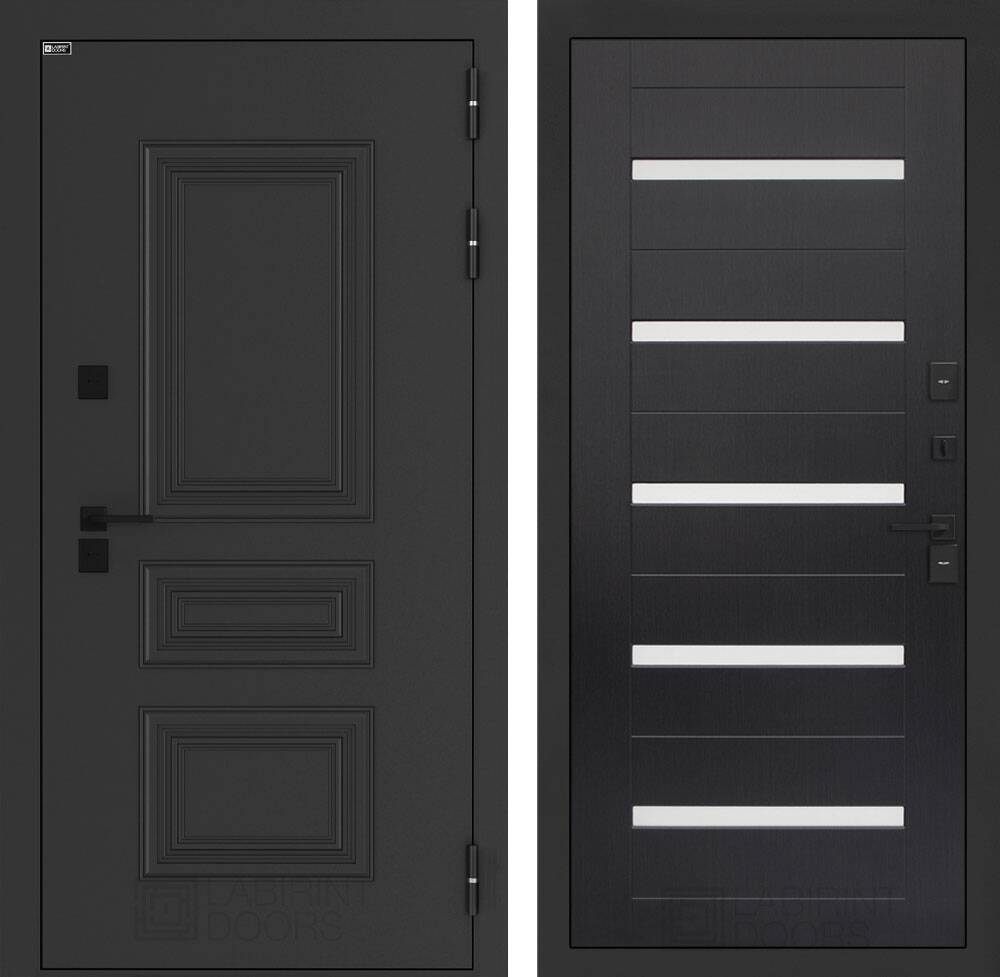 Входная дверь Аляска Лайт 01 - Венге, стекло белое