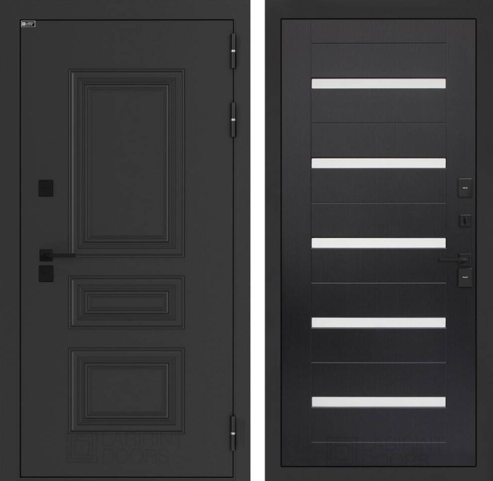 Входная дверь Аляска Лайт 01 - Венге, стекло белое