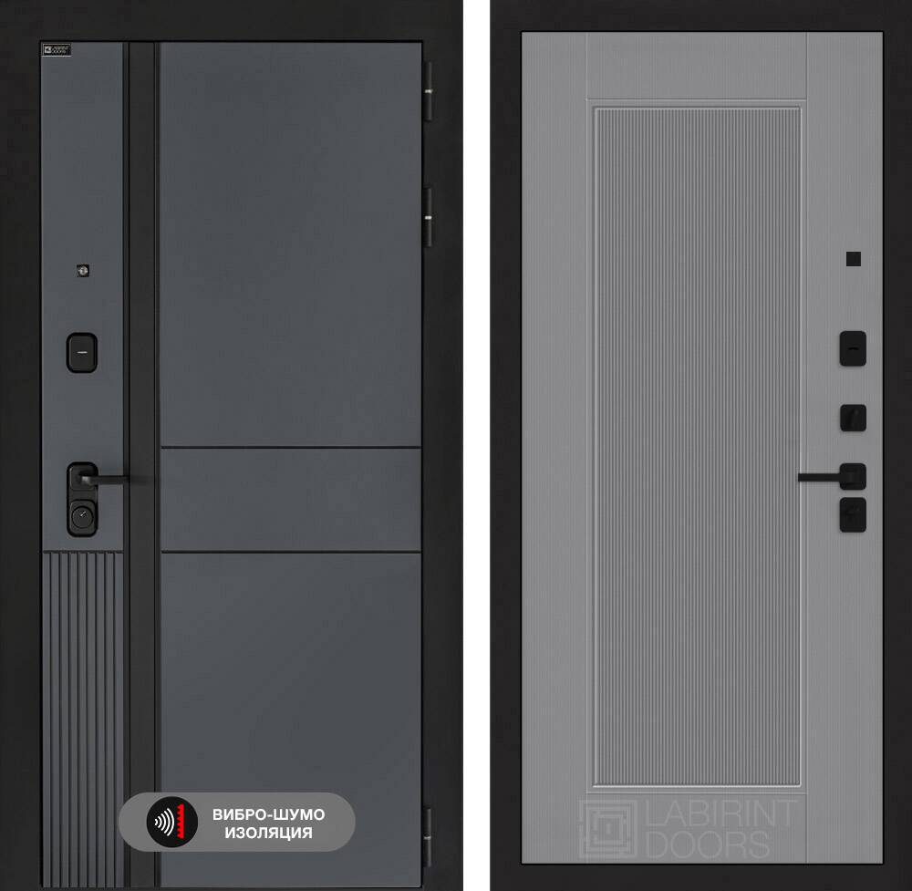 Входная дверь EVOLAB 30 - Серый рельеф софт