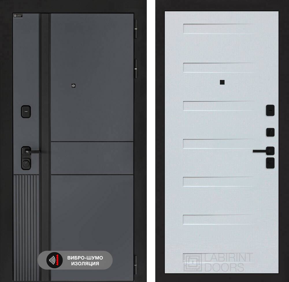 Входная дверь EVOLAB 14 - Дуб кантри белый горизонтальный