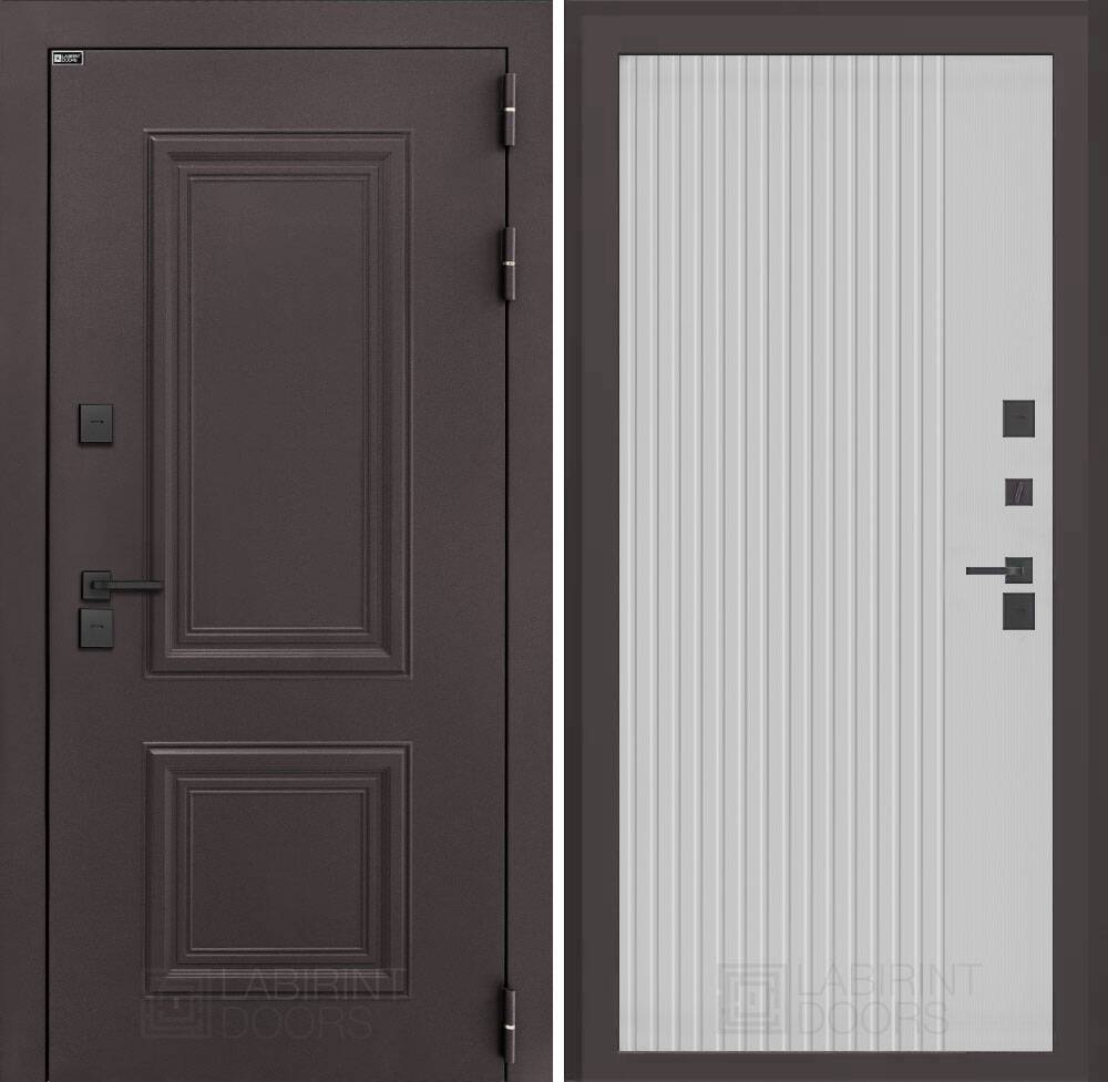 Входная дверь Полярис лайт 29 - Белый рельеф софт