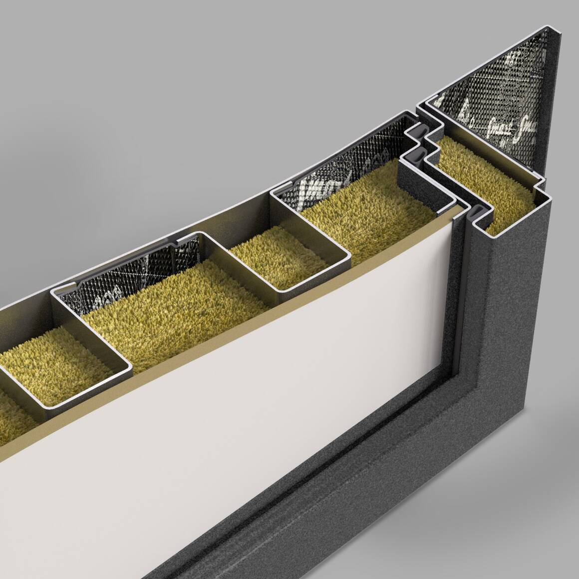 Входная дверь ACUSTICLAB с Зеркалом 32 тонированным - Белый рельеф софт фото 2