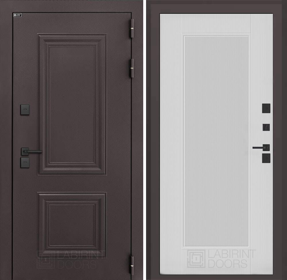 Входная дверь Полярис лайт 30 - Белый рельеф софт