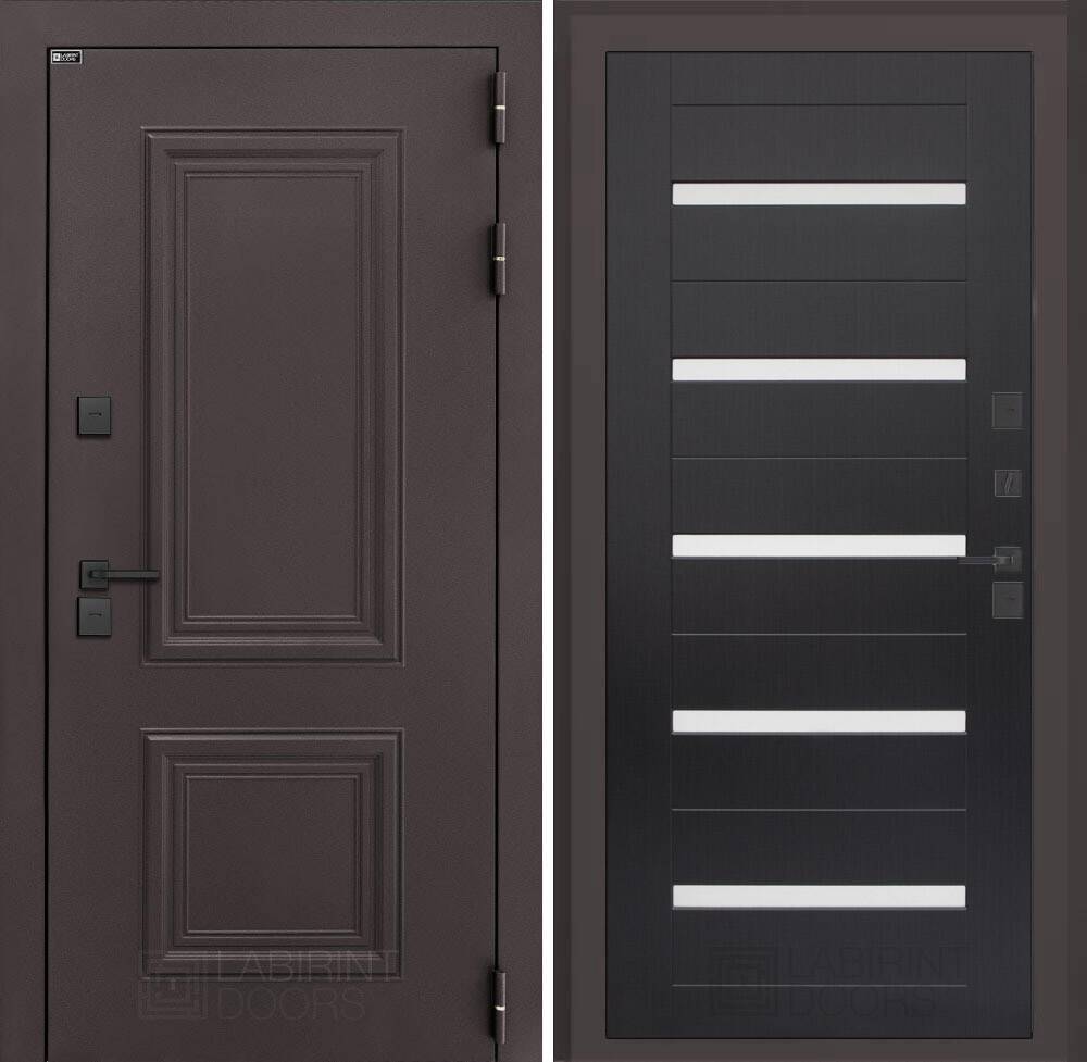 Входная дверь Полярис лайт 01 - Венге, стекло белое