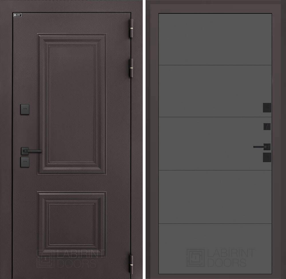 Входная дверь Полярис лайт 13 - Графит софт