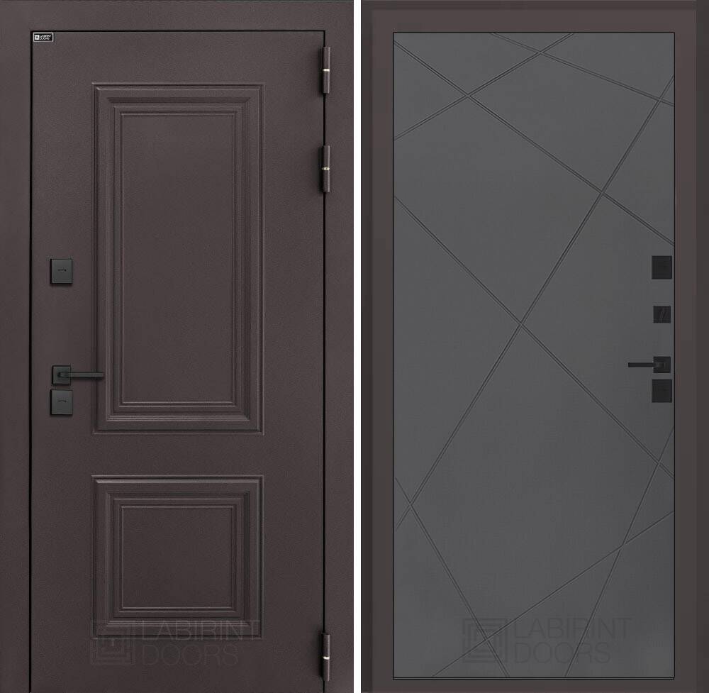 Входная дверь Полярис лайт 24 - Графит софт