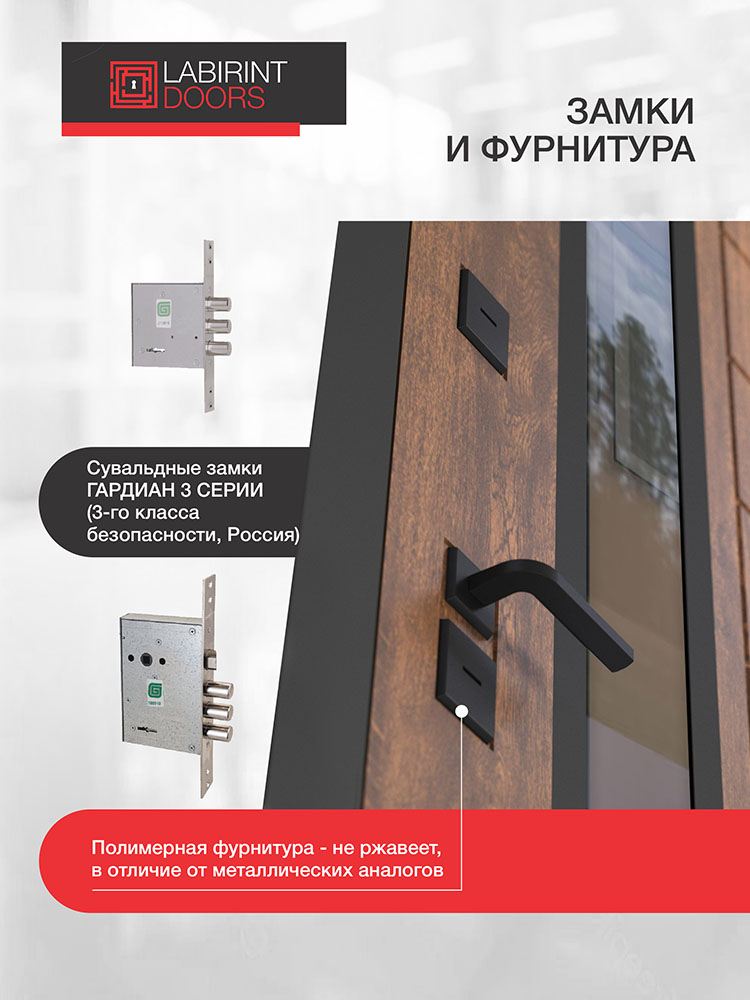 Входная дверь NORD Plus с терморазрывом и стеклопакетом - Image 6