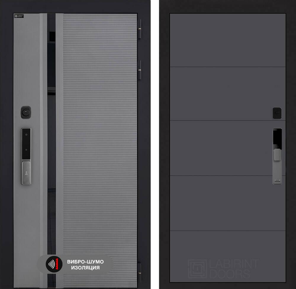 Входная дверь Пиано Смарт 2.0 панель 13 - Графит софт