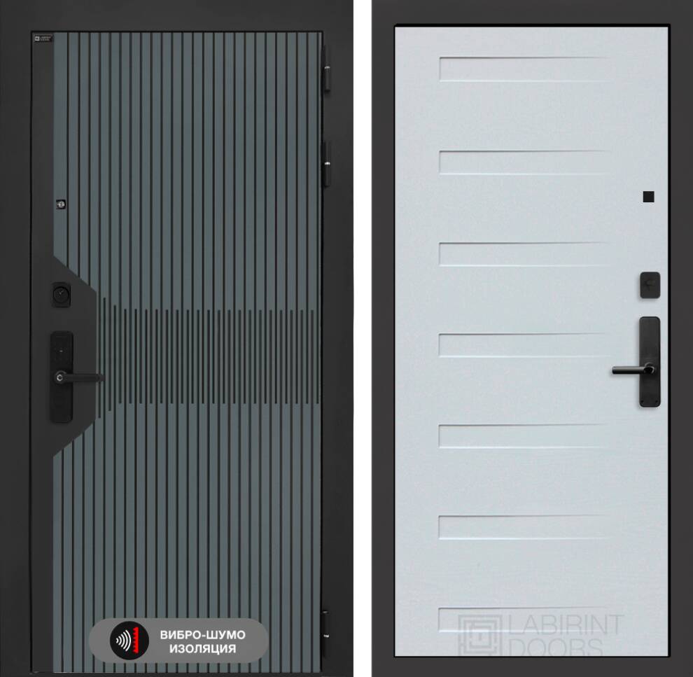 Входная дверь Смартлаб 14 - Дуб кантри белый горизонтальный