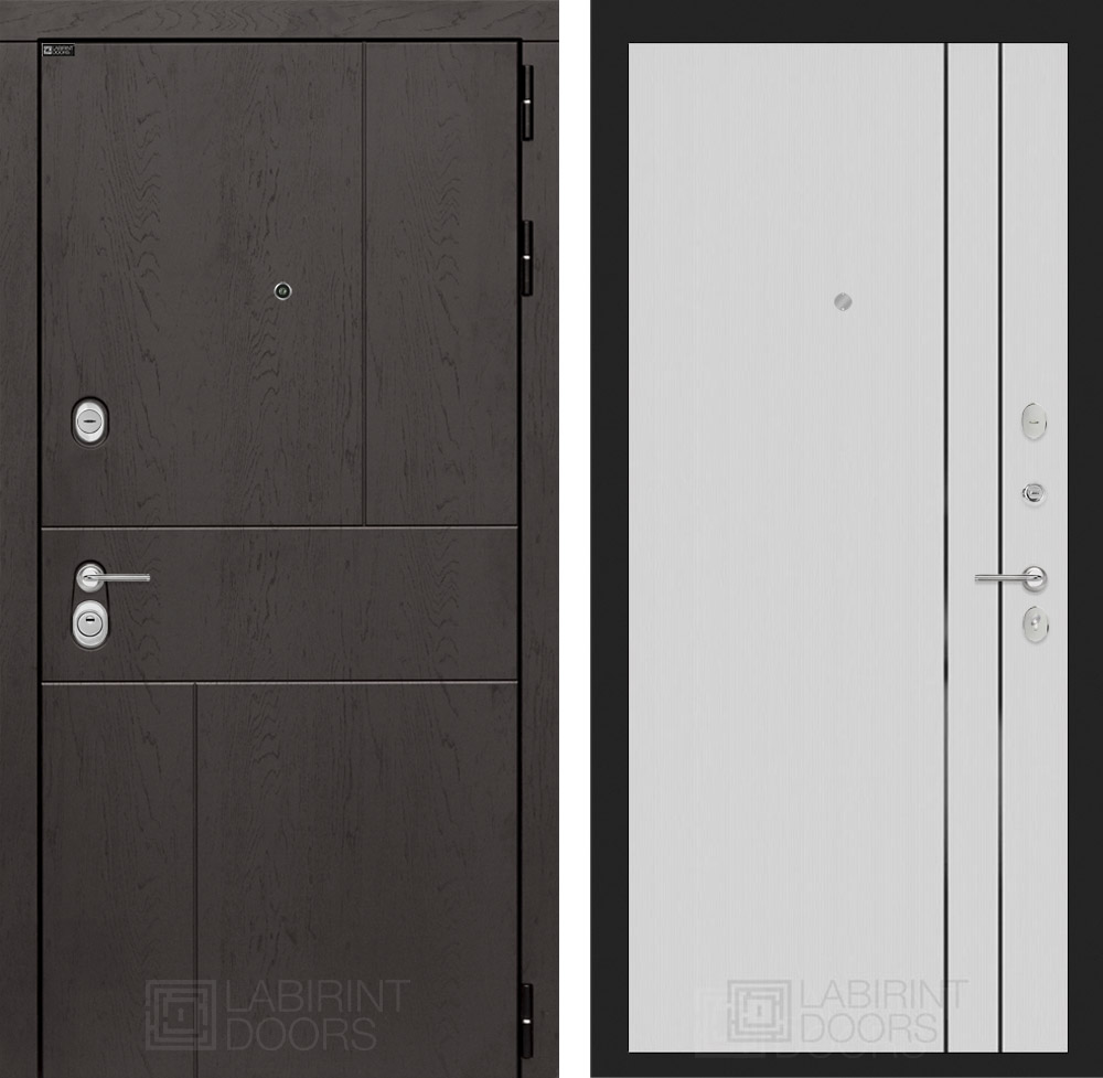Входная дверь Урбан 10 - Белый рельеф софт - Image 1