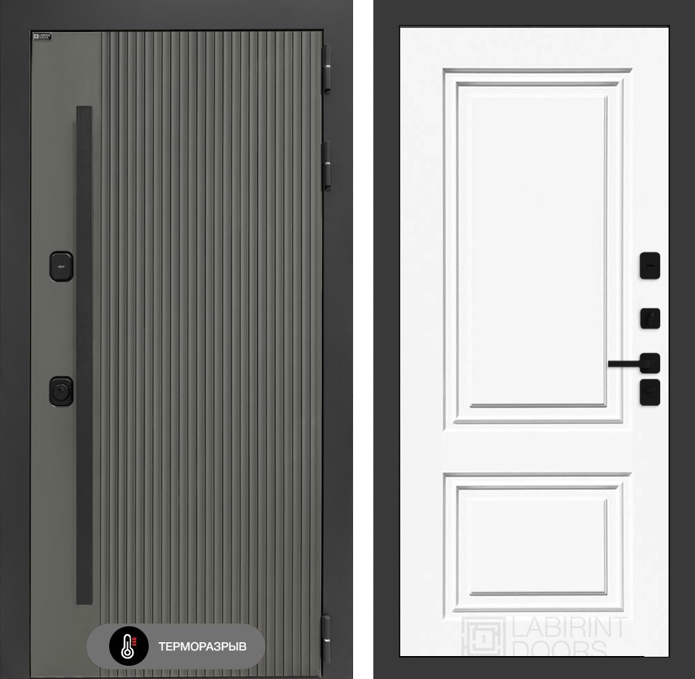 Входная дверь Термолаб 1 тепло 26 - Эмаль RAL 9003 - Image 1