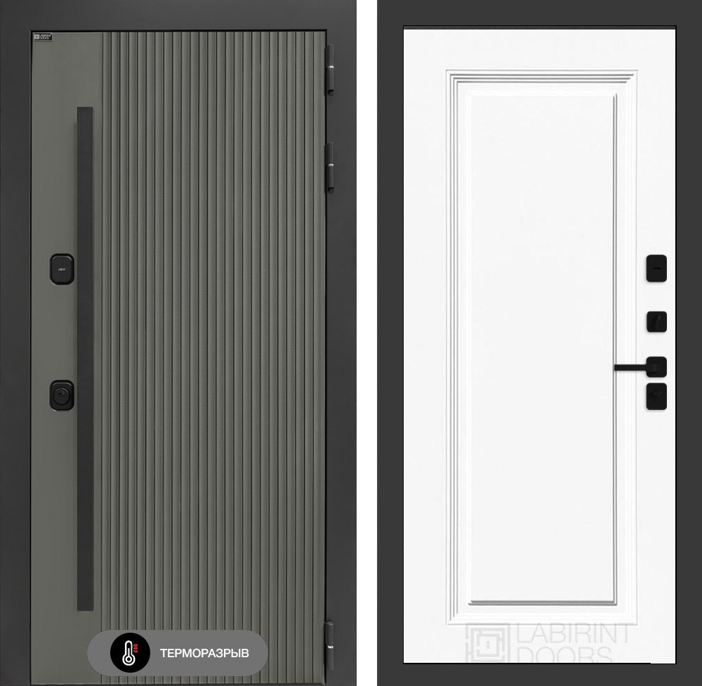 Входная дверь Термолаб 1 тепло 27 - Эмаль RAL 9003 - Image 1