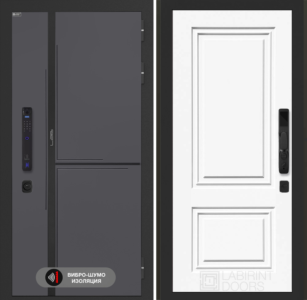 Входная дверь Лаб 3 Смарт 26 - Эмаль RAL 9003 - Image 1